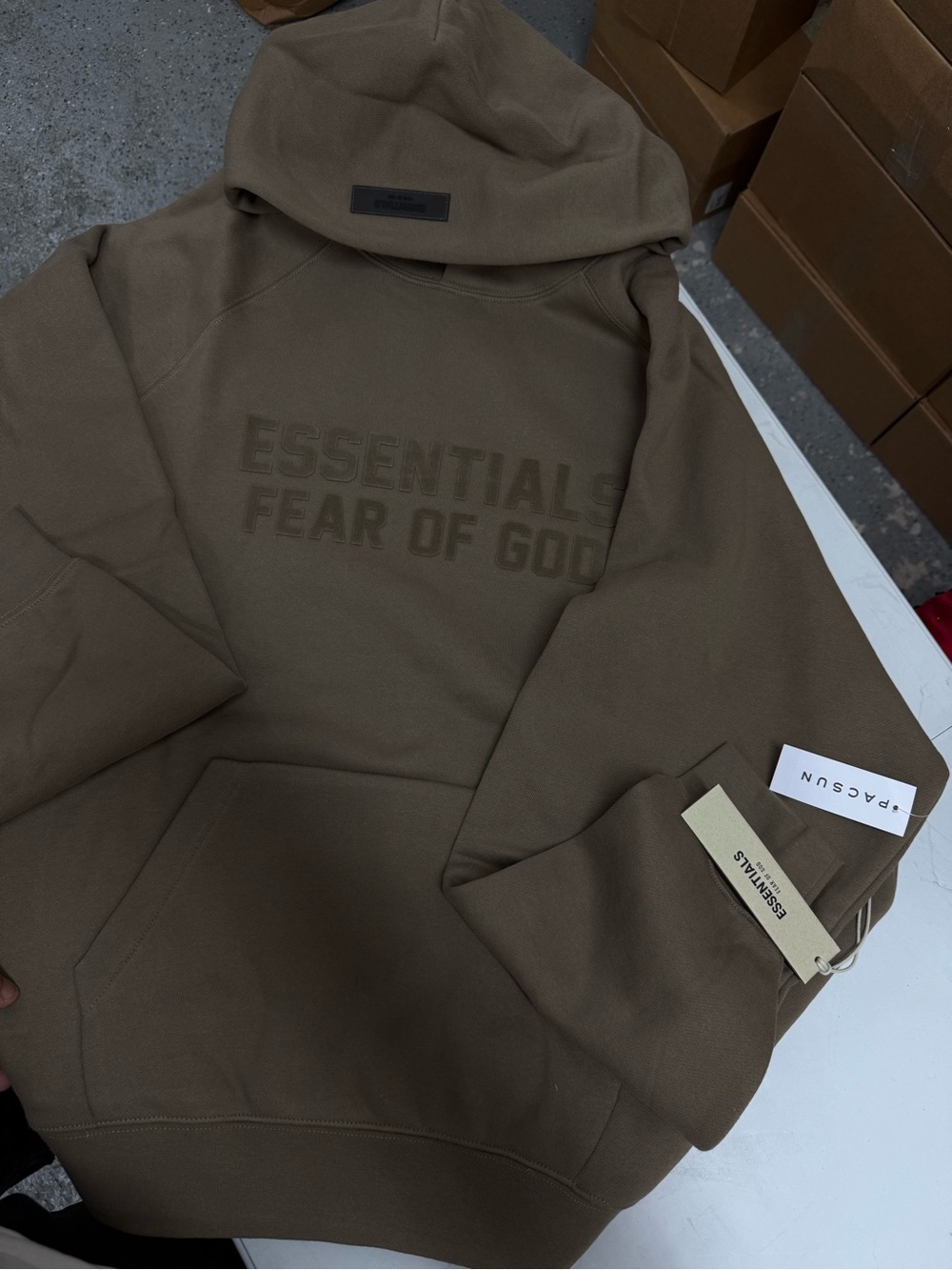 Fear of God ESSENTIALS Hoodie Wood Size L